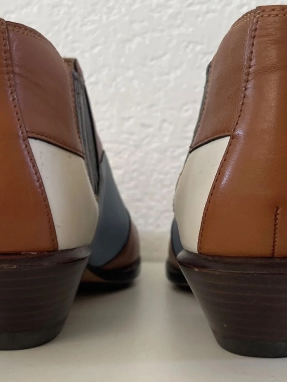 Coach Leather Patchwork Bandit Shoe Cropped Cowboy Boot 5B